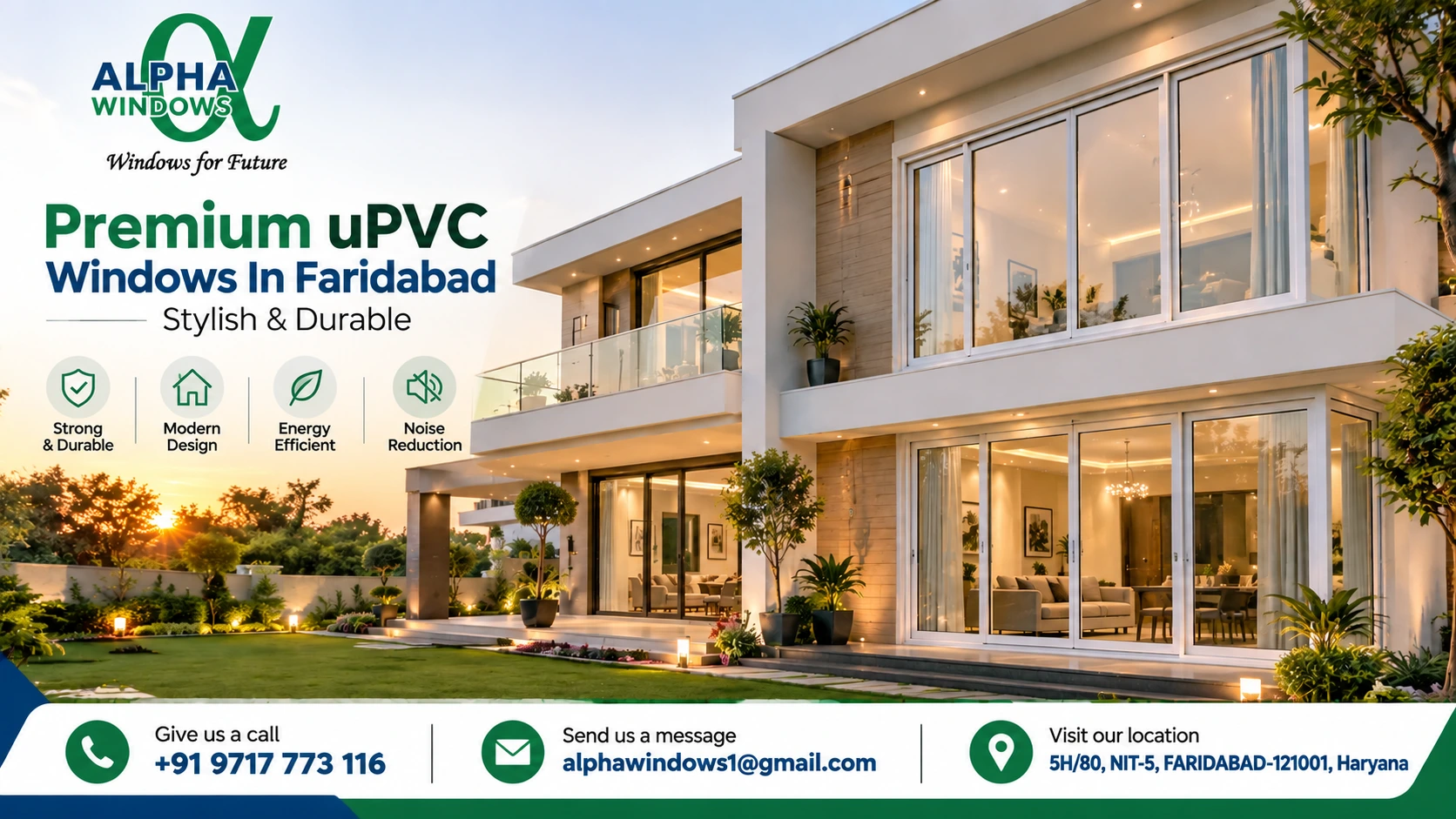 Premium uPVC Windows In Faridabad – Stylish & Durable
