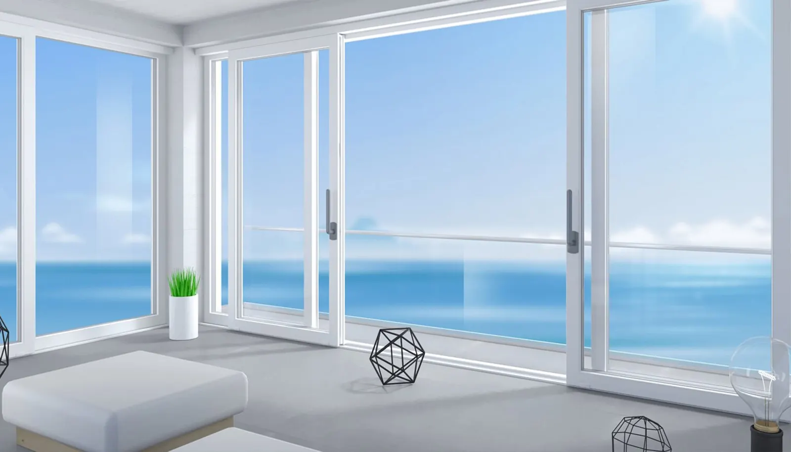 Aluminium windows and doors for a modern building